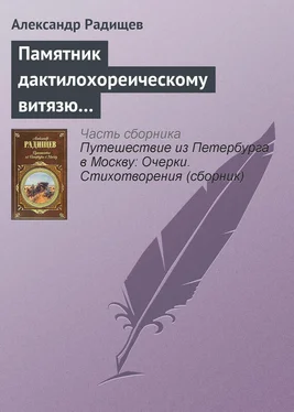 Александр Радищев Памятник дактилохореическому витязю… обложка книги