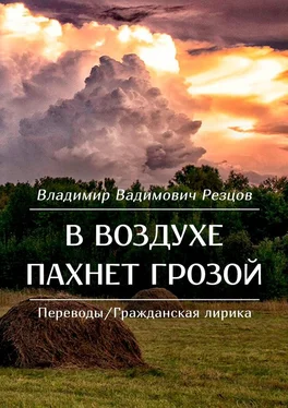 Владимир Резцов В воздухе пахнет грозой. Переводы/Гражданская лирика обложка книги