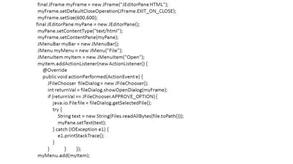 Метод setContentType класса JEditorPane устанавливает тип содержимого для - фото 157