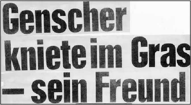 Der Artikel zum Unfall Genschers PRFreundschaft Andererseits besiegelte - фото 1