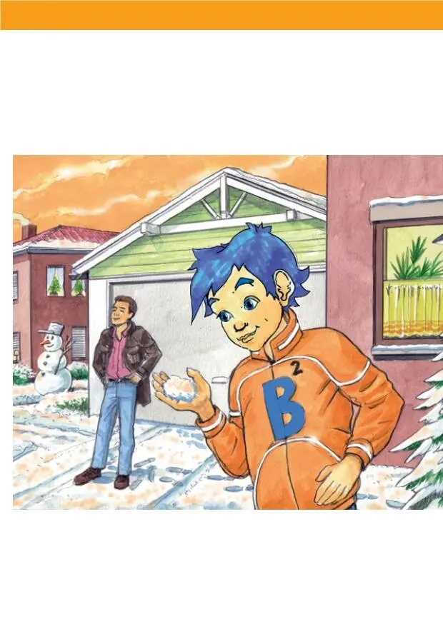 Trotz des Wintertages ist es ziemlich mild Benny Blu nimmt ein wenig Schnee in - фото 4