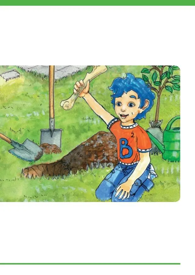 Benny Blu als DinosaurierForscher Benny Blu gräbt im Garten ein Loch Er will - фото 3