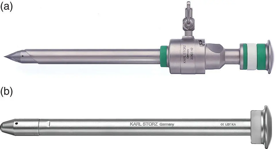 Figure 238 A trocarcannula for laparoscopy a An 11 mm diameter 105 cm - фото 57