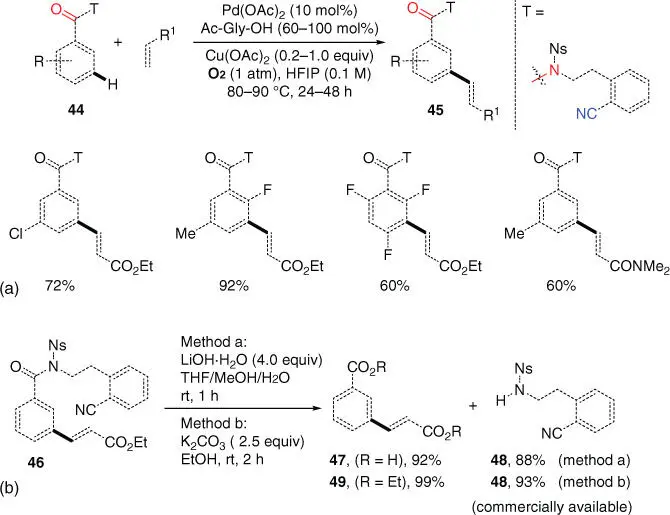 Scheme 217a meta CH olefination of benzoic acids b Removal of directing - фото 75
