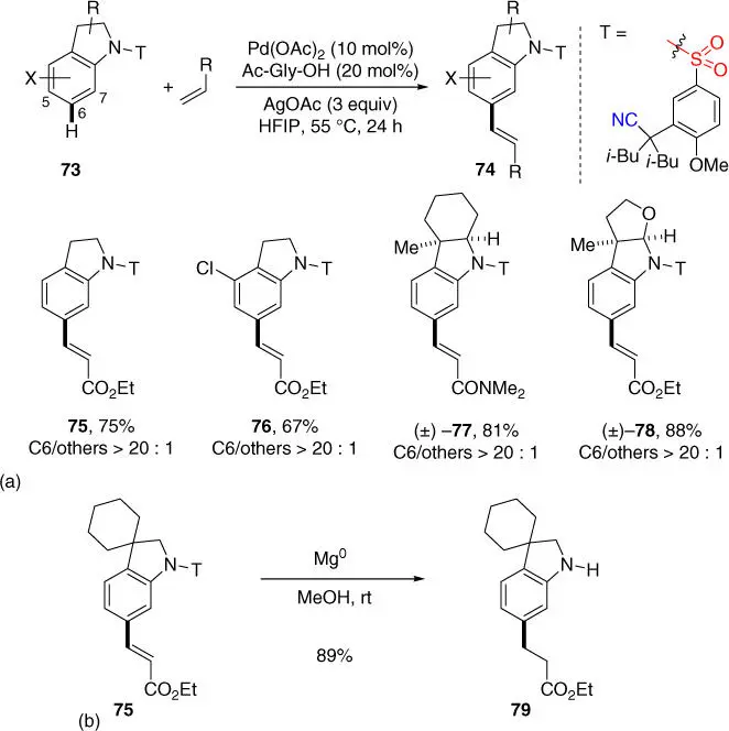 Scheme 229a meta CH olefination of indoline derivatives b Removal of - фото 90