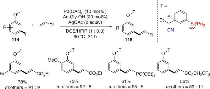 Scheme 247Organosilicon template assisted meta CH olefination of phenol - фото 110