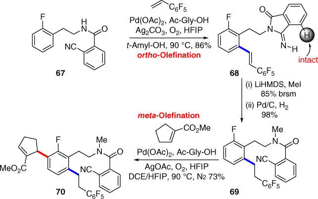 Scheme 227Sequential remoteselective regiodivergent CH olefination of - фото 86