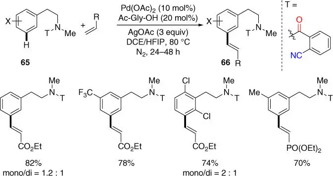 Scheme 226 meta CH olefination of phenylethylamine derivatives Source - фото 85