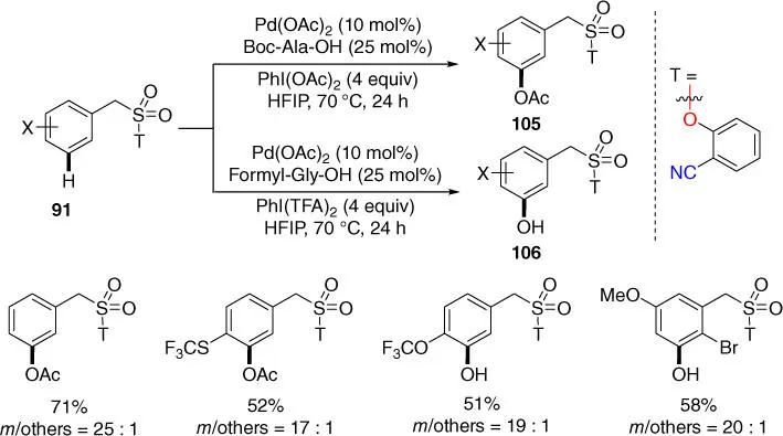 Scheme 242 meta CH oxygenation of benzylsulfonyl esters Source Modified - фото 104