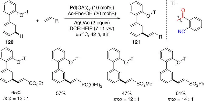 Scheme 250 meta CH olefination of 2phenyl phenol derivatives Source - фото 113