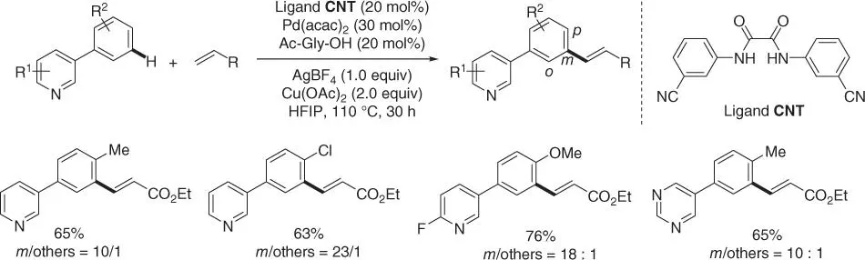 Scheme 234 meta CH olefination of 3phenylpyridines using nitrilebased - фото 95
