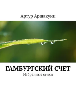 Артур Аршакуни Гамбургский счет. Избранные стихи обложка книги