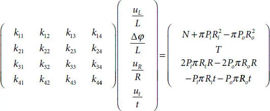 323 The Stiffness Matrix of Pipe as a Whole Helix Layers Subjected to the - фото 55