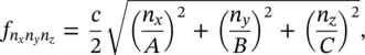 where A B C are the room dimensions in the x y and z directions and n - фото 396