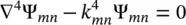 where k mn ω mn c bis the wavenumber of the mn mode of free vibration c - фото 202