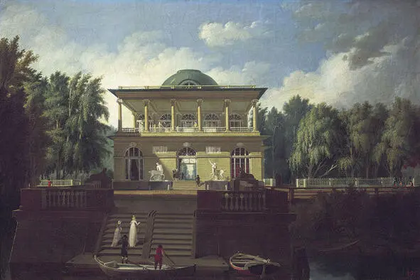 Вид Строгановской дачи в Петербурге Худ А Н Воронихин 1797 год На картине - фото 11