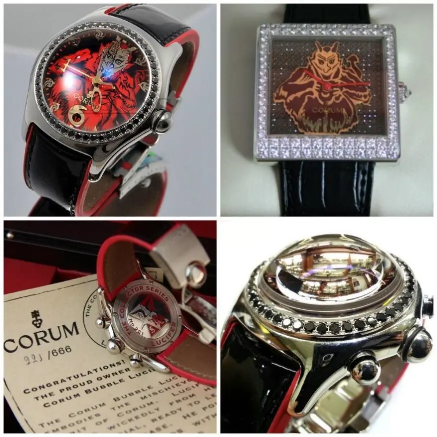 Corum Bubble Lucifer роскошные швейцарские часы с бриллиантами Многие - фото 3