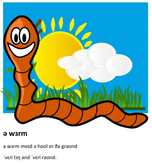 A WORM A worm made a hole in the ground Very long and very round OUR - фото 18