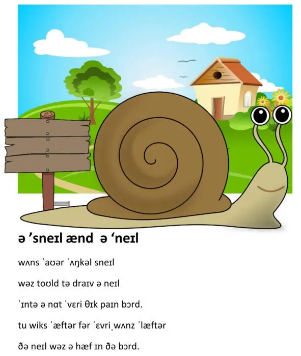 А SNAIL AND А NAIL Once our uncle Snail Was told to drive a nail Into a - фото 26