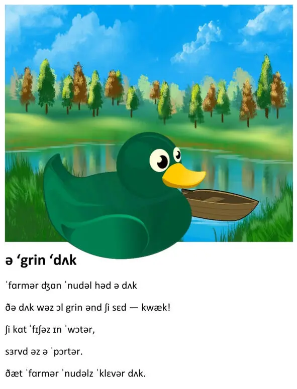 A GREEN DUCK Farmer John Noodle had a duck The duck was all green and she - фото 40
