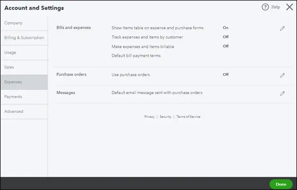 FIGURE 320Expense preferences you can control In the Bills and Expenses - фото 78