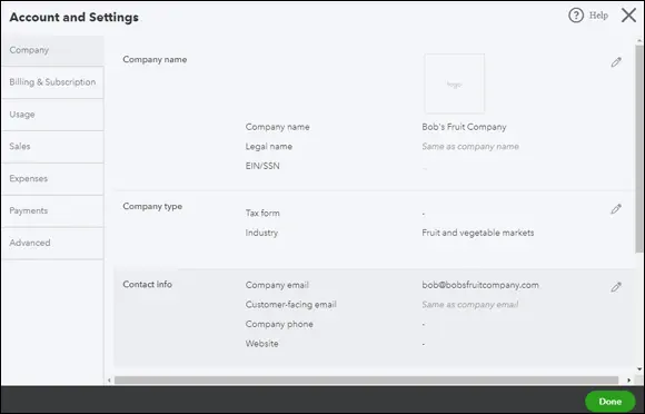 FIGURE 312Review company settings On this tab you can make changes to your - фото 65