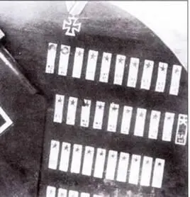 Хорошая фотография киля самолета Уббена ни которой видны отметки о 39 победах - фото 186