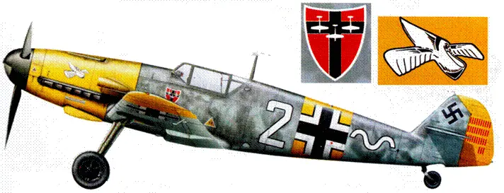 Messerschmitt Bf 109F2 Белая 2 WNr 5485 лейтенант МаксГельмут - фото 225