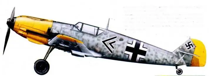 Messerschmitt Bf 109 E4 майора Фридриха Бекха командира IVJG 51 март 1941 - фото 227