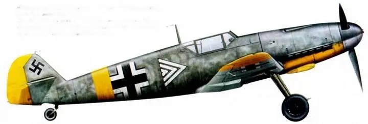 Messerschmitt Bf 109F2 майора Гюнтера Лютцова командира JG 3 лето 1941 года - фото 231