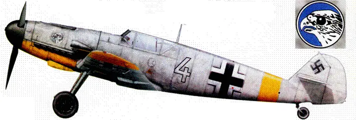 Messerschmitt Bf 109F2 фельдфебеля Рудольфа Ниелингера из 4JG 51 Самолет - фото 236