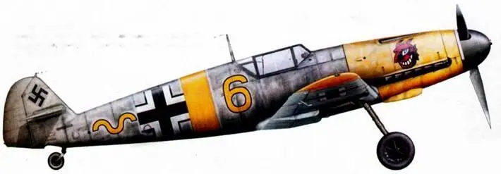 Messerschmitt Bf 109F из 7JG 54 Самолет покрашен по зимней схеме сильно - фото 238