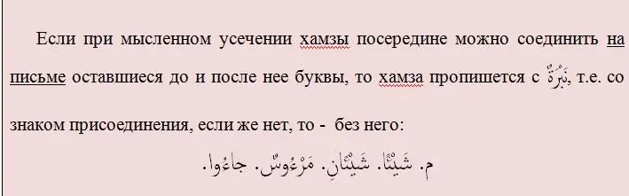б Хамза пишется всегда с نبرة те со знаком присоединения когда до нее - фото 1
