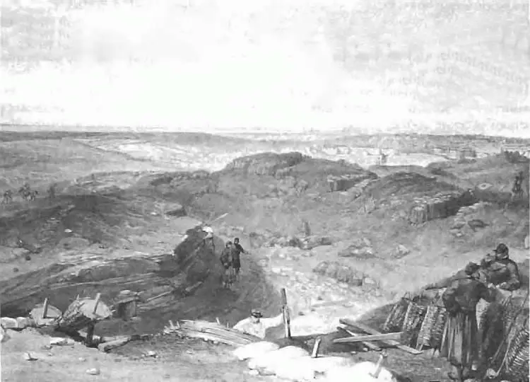 Французские позиции под Севастополем Рисунок В Симпсона 1855 г В свитской - фото 24