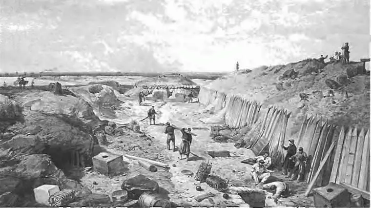 Французские осадные работы под Севастополем Рисунок В Симпсона 1855 г - фото 28