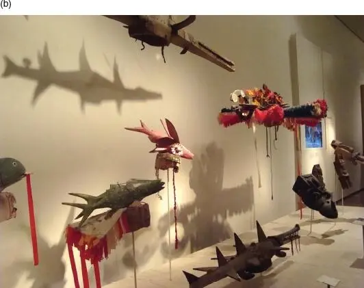 b Detail of a Kalabari fish mask showing the incorporation of recycled - фото 3