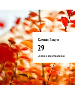 Ксения Бакум 29. Сборник стихотворений обложка книги