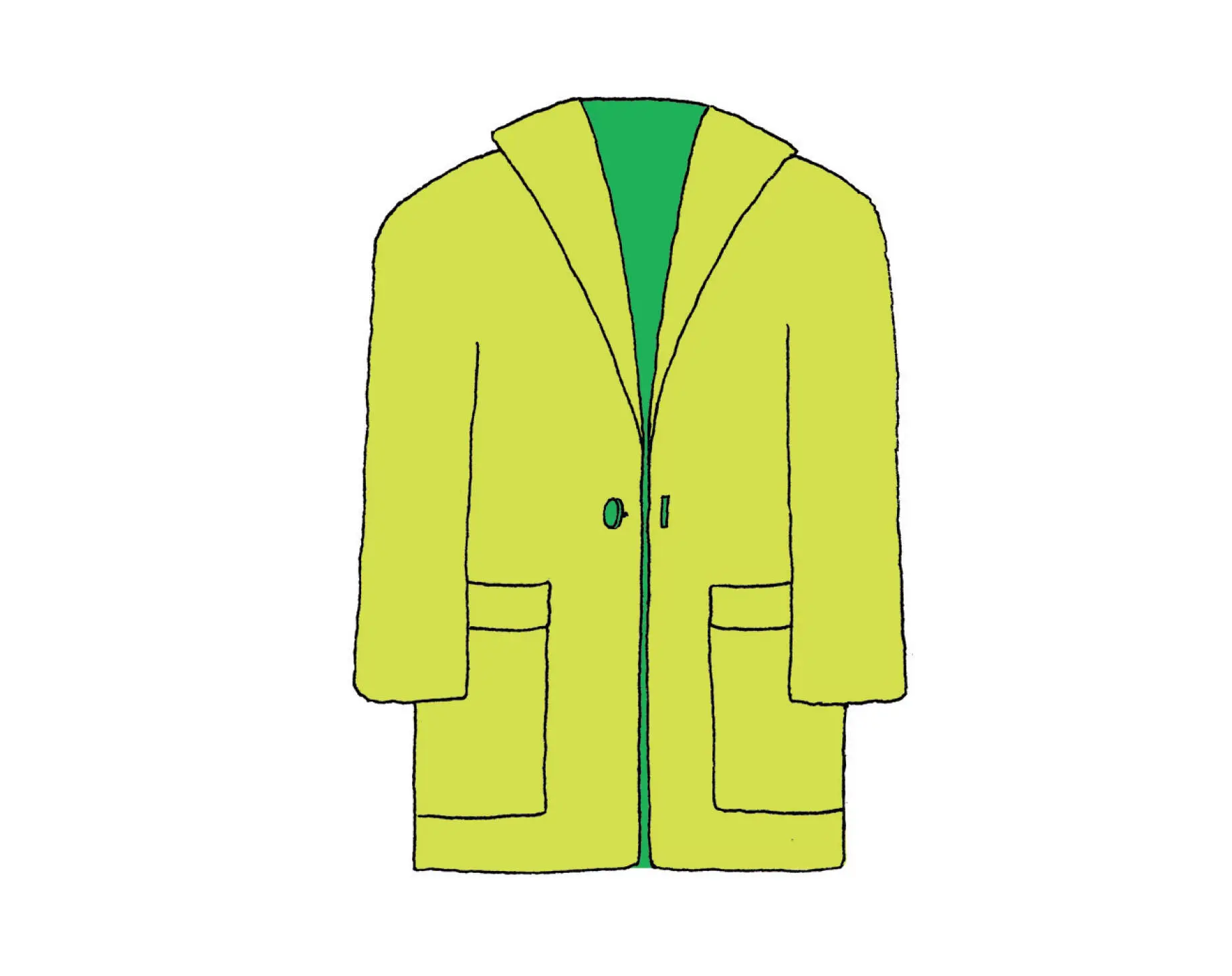 The coat was green and the coat was made of wool - фото 14