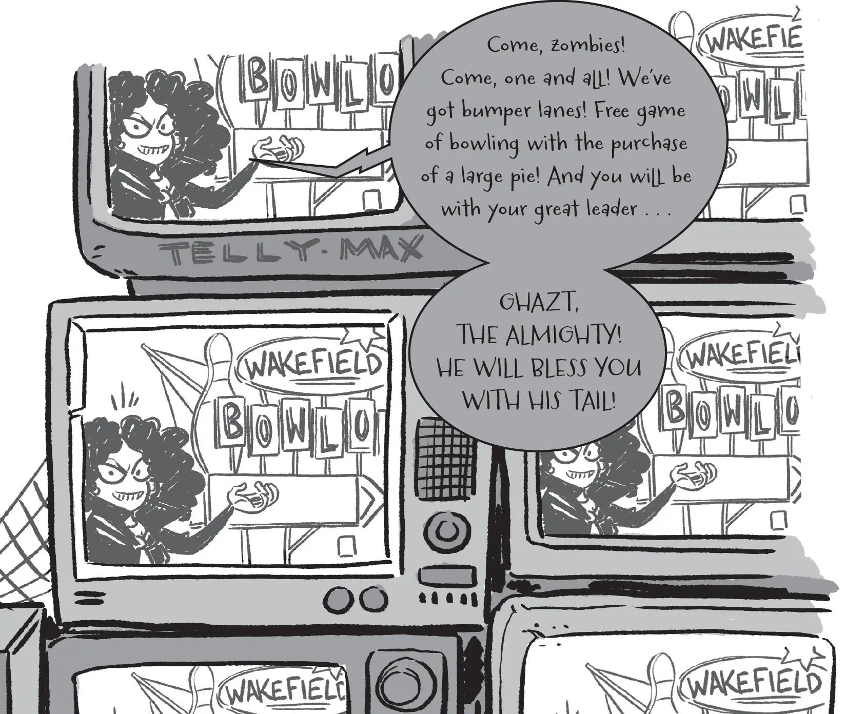 I lean over and whisper to my buddies Look at Evie beckoning zombies from - фото 12