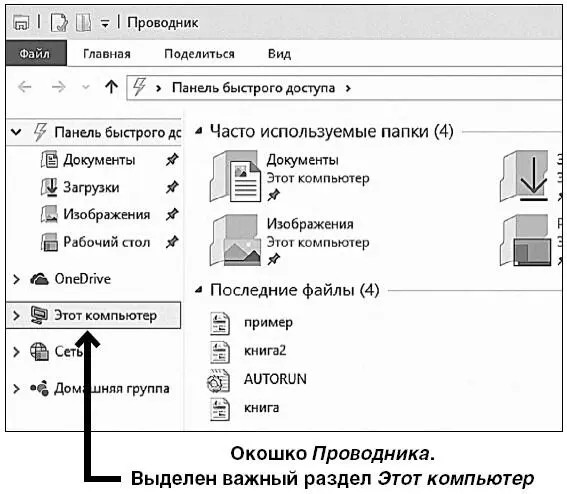 Вверху это Часто используемые папки например Документы Изображения - фото 63
