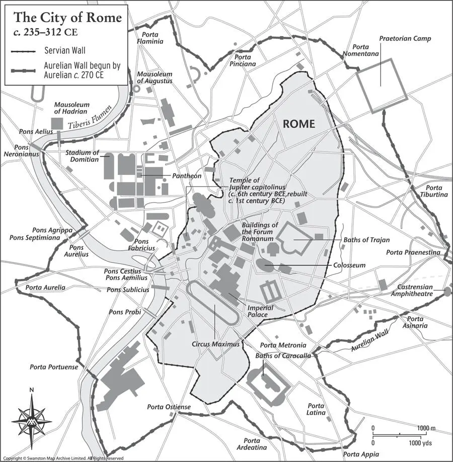 Map 7 The Servian and Aurelian walls were built to protect the city of Rome - фото 8