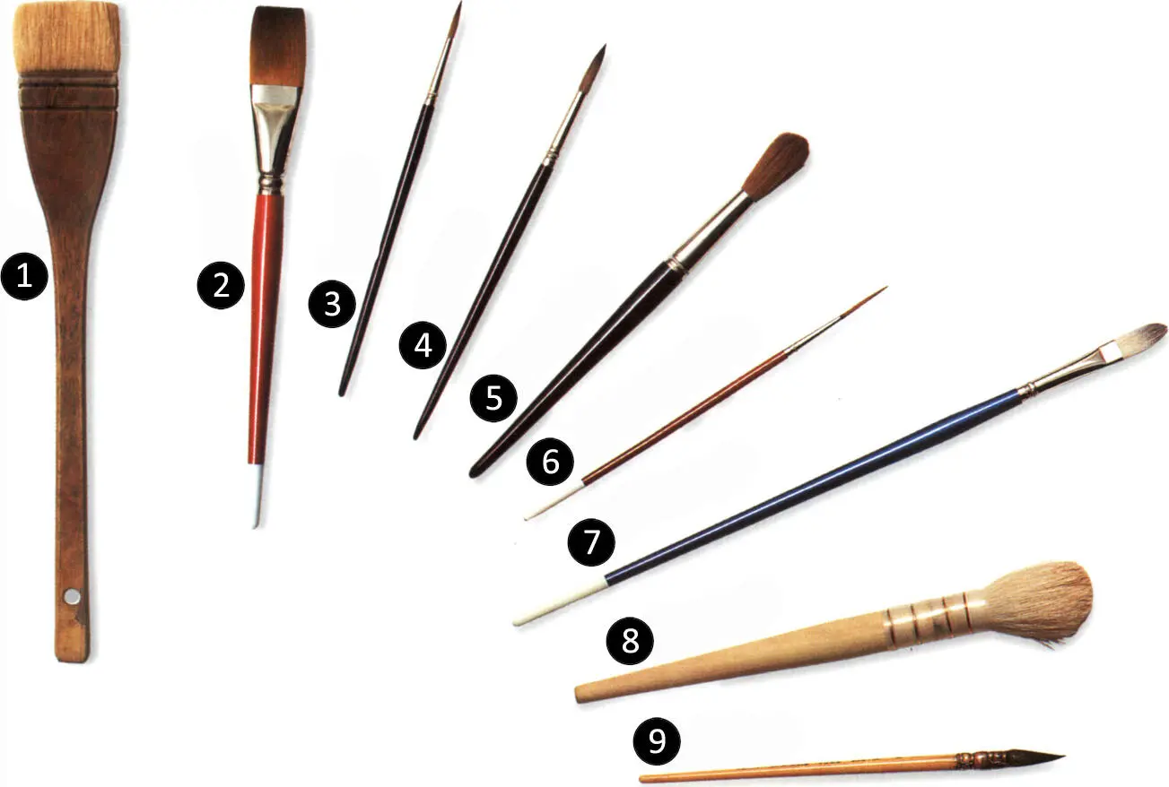 These are the brushes that I find most useful for painting watercolour - фото 11