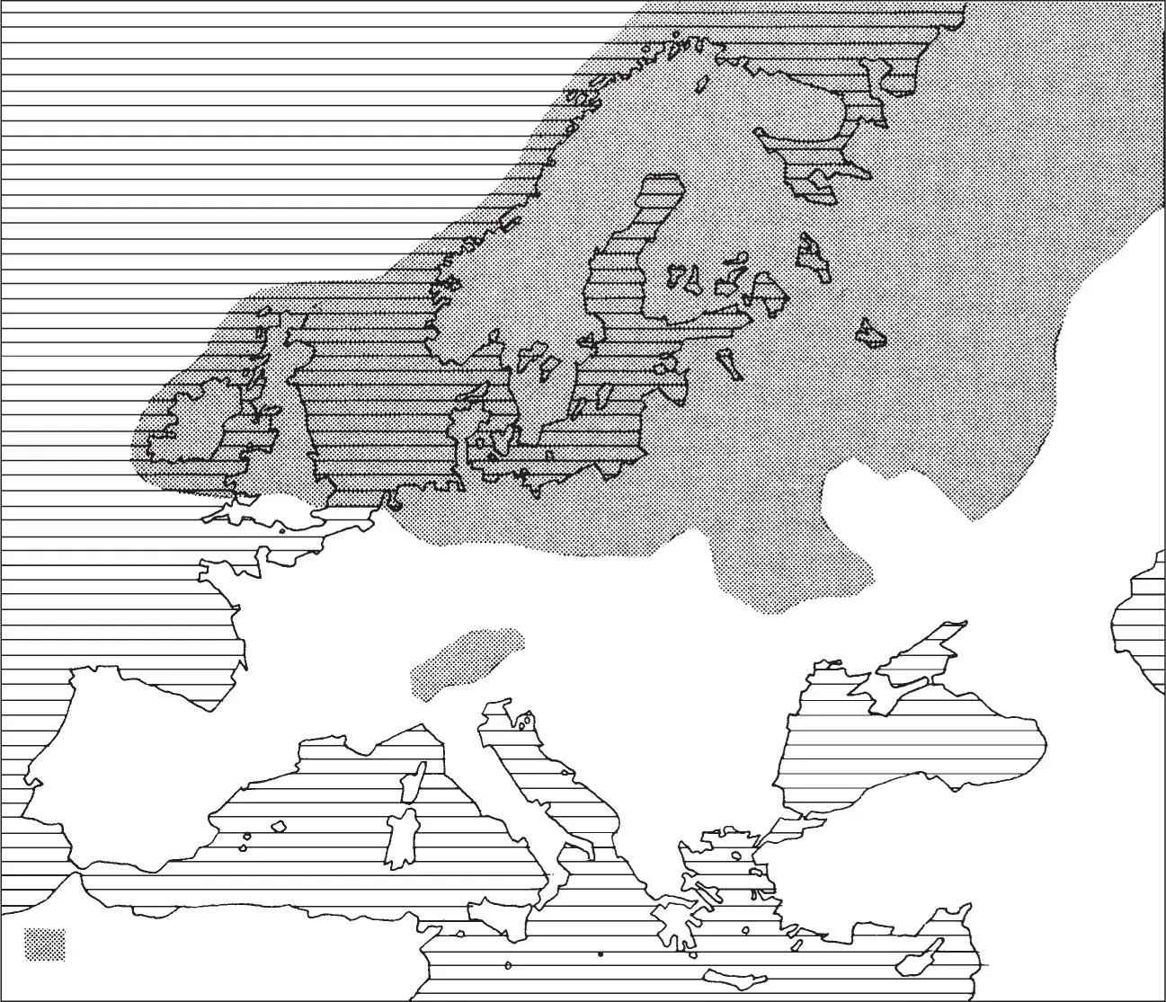 Fig 2 Position of the ice edge at maximum cover of Eurasian glaciation during - фото 3