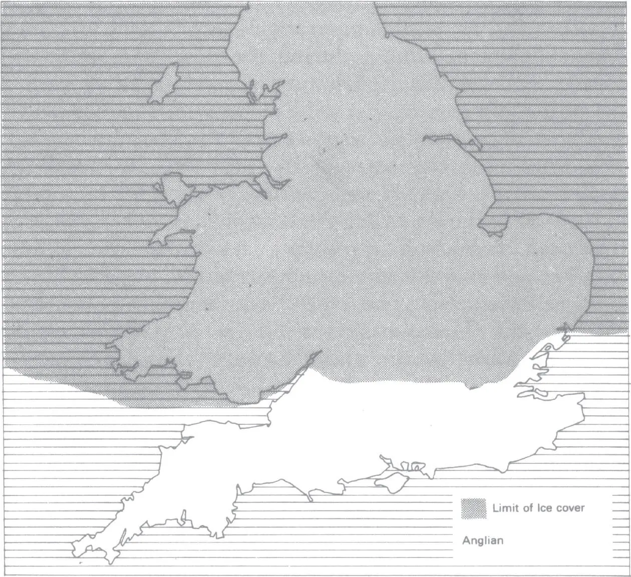 Fig 3 Limit of ice covering during a the Anglian b the Wolstonian and - фото 4