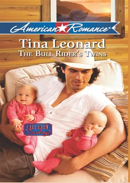 Tina Leonard The Bull Rider's Twins обложка книги