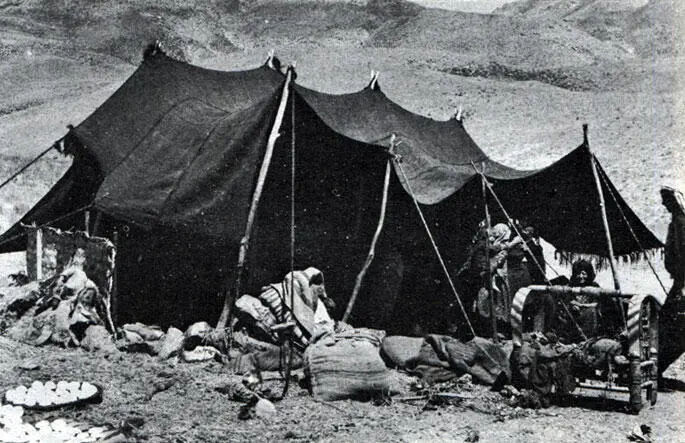 Семья кочевниковкурдов отдыхает в войлочном шатре Кочевникикурды у - фото 100