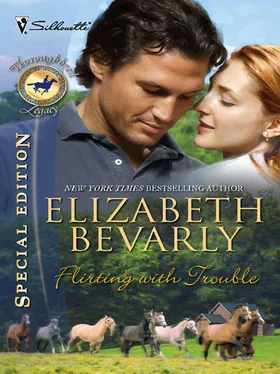 Elizabeth Bevarly Flirting with Trouble обложка книги