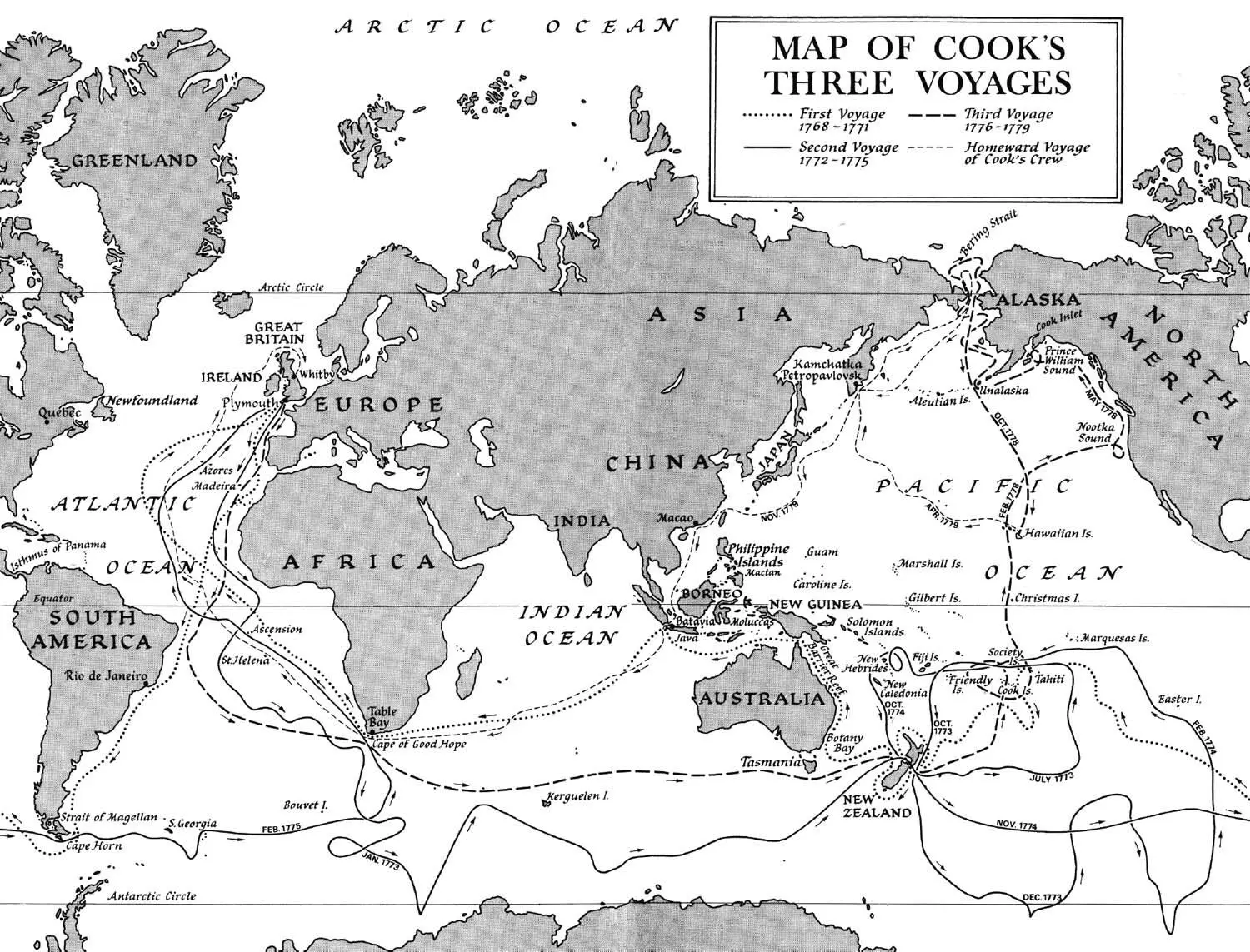 PROLOGUE CONTENTS Cover Title Page CAPTAIN COOK Alistair Maclean Copyright Map - фото 2