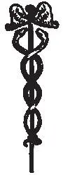 A rod staff or wand generally surmounted with wings Two serpents entwine - фото 39