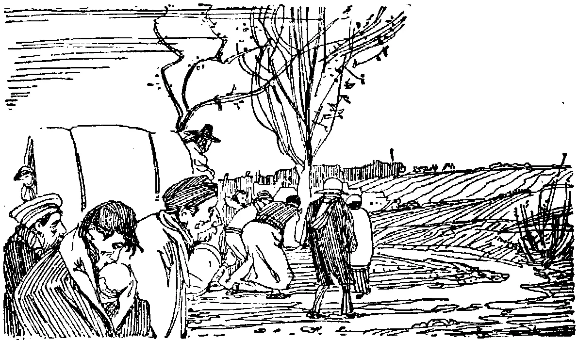 Они шли по белой пыльной дороге заполнив всю ее от кювета до кювета Холод - фото 21